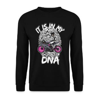 Motorcycle Lifestyle / Motorcycle / Motorcycle biker - Unisex Sweatshirt - black - Front - Alina (178cm) & Michal (187cm)