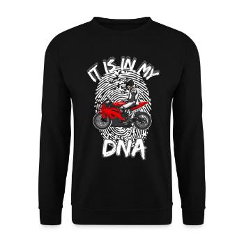 Motorcycle Lifestyle / Motorcycle / Motorcycle biker - Unisex Sweatshirt - black - Front - Alina (178cm) & Michal (187cm)