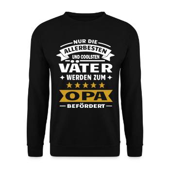 Opa Enkel Opi Enkelkinder Enkelin Komplizen Vater - Unisex Pullover - Schwarz - Vorne - Alina (178cm) & Michal (187cm)