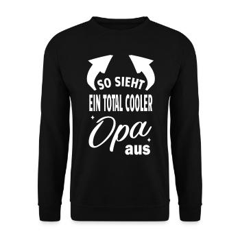 Opa Enkel Opi Enkelkinder Enkelin Komplizen Vater - Unisex Pullover - Schwarz - Vorne - Alina (178cm) & Michal (187cm)