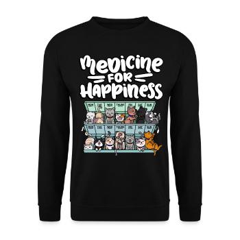 Ma pilule Happy Medicine Every Day - Sweat-shirt Unisexe - noir - Devant - Alina (178cm) & Michal (187cm)