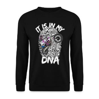 Motocross / Enduro / Freestyle mx / Dirtbike retro - Unisex Sweatshirt - black - Front - Alina (178cm) & Michal (187cm)