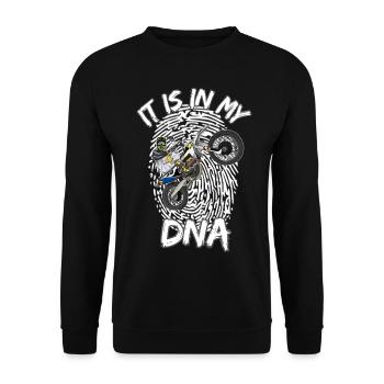 Motocross / Enduro / Freestyle mx / Dirtbike retro - Unisex Pullover - Schwarz - Vorne - Alina (178cm) & Michal (187cm)