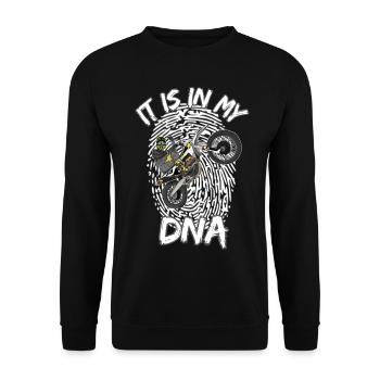 Motocross / Enduro / Freestyle mx / Dirtbike retro - Unisex Sweatshirt - black - Front - Alina (178cm) & Michal (187cm)