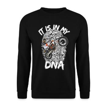 Motocross / Enduro / Freestyle mx / Dirtbike retro - Unisex Pullover - Schwarz - Vorne - Alina (178cm) & Michal (187cm)