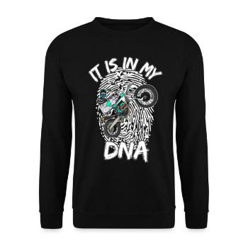 Motocross / Enduro / Freestyle mx / Dirtbike retro - Unisex Pullover - Schwarz - Vorne - Alina (178cm) & Michal (187cm)