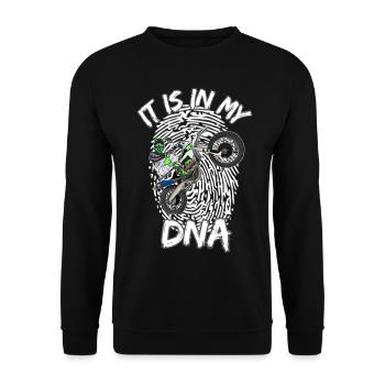 Motocross / Enduro / Freestyle mx / Dirtbike retro - Unisex Pullover - Schwarz - Vorne - Alina (178cm) & Michal (187cm)