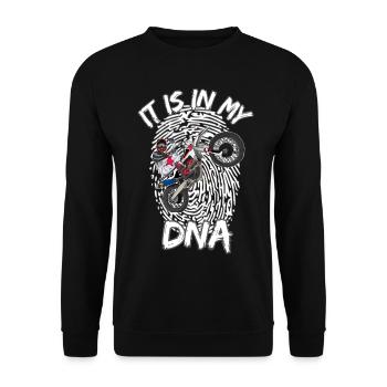 Motocross / Enduro / Freestyle mx / Dirtbike retro - Unisex Sweatshirt - black - Front - Alina (178cm) & Michal (187cm)