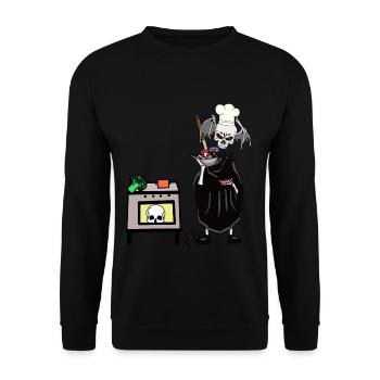Culinary Art Horror Halloween Witching Hour Kitchen - Unisex Sweatshirt - black - Front - Alina (178cm) & Michal (187cm)