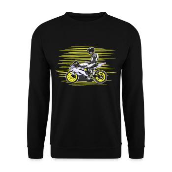 Moto Lifestyle / Moto / Moto motard - Sweat-shirt Unisexe - noir - Devant - Alina (178cm) & Michal (187cm)