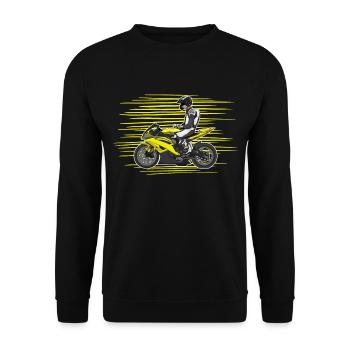 Motorcycle Lifestyle / Motorcycle / Motorcycle biker - Unisex Sweatshirt - black - Front - Alina (178cm) & Michal (187cm)