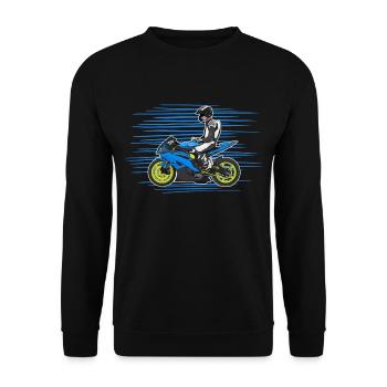 Motorcycle Lifestyle / Motorcycle / Motorcycle biker - Unisex Sweatshirt - black - Front - Alina (178cm) & Michal (187cm)