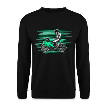 Motorcycle Lifestyle / Motorrad / Motorräder biker - Unisex Pullover - Schwarz - Vorne - Alina (178cm) & Michal (187cm)