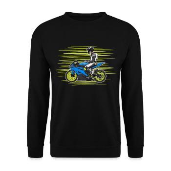 Motorcycle Lifestyle / Motorcycle / Motorcycle biker - Unisex Sweatshirt - black - Front - Alina (178cm) & Michal (187cm)