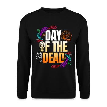 Logo For The Dia De Los Muertos Day Of The Dead - Unisex Pullover - Schwarz - Vorne - Alina (178cm) & Michal (187cm)