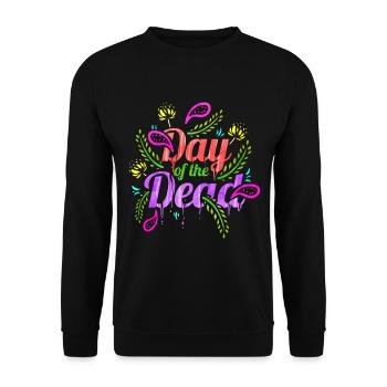 Logo With Ears Of Grain For Day Of The Dead - Unisex Pullover - Schwarz - Vorne - Alina (178cm) & Michal (187cm)