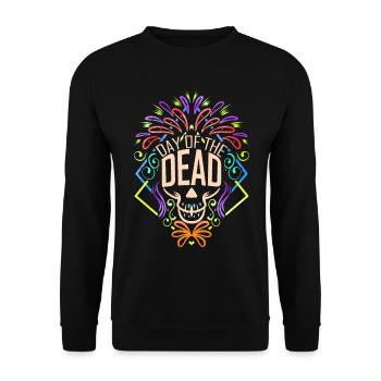 Dia De Los Muertos Sugar Skull Logo For Day Of - Unisex Sweatshirt - black - Front - Alina (178cm) & Michal (187cm)