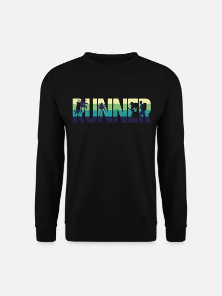 Running Runner Half Marathon Retro - Unisex Sweatshirt - black
