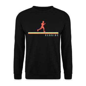 Running Runner Semi-Marathon - Sweat-shirt Unisexe - noir - Devant - Alina (178cm) & Michal (187cm)