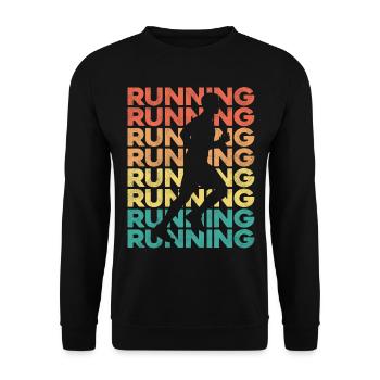 Running Runner Semi-Marathon - Sweat-shirt Unisexe - noir - Devant - Alina (178cm) & Michal (187cm)