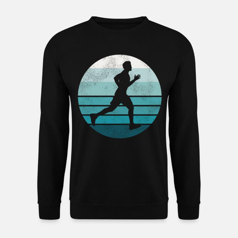 Running Runner Half Marathon Retro - Unisex Sweatshirt - black