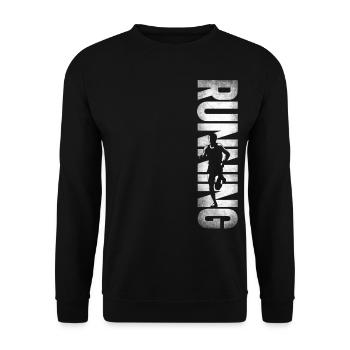 Running Runner Semi-Marathon - Sweat-shirt Unisexe - noir - Devant - Alina (178cm) & Michal (187cm)