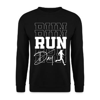 Running Runner Semi-Marathon - Sweat-shirt Unisexe - noir - Devant - Alina (178cm) & Michal (187cm)