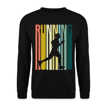 Running Runner Semi-Marathon - Sweat-shirt Unisexe - noir - Devant - Alina (178cm) & Michal (187cm)