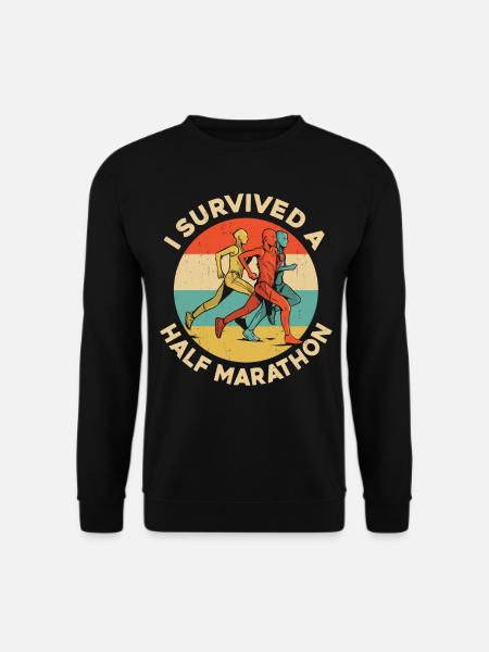 Running Runner Half Marathon - Unisex Pullover - Schwarz