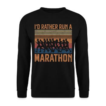 Running Runner Semi-Marathon - Sweat-shirt Unisexe - noir - Devant - Alina (178cm) & Michal (187cm)