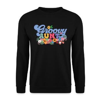 Groovy Tante Plantes de jardin Décorations florales - Sweat-shirt Unisexe - noir - Devant - Alina (178cm) & Michal (187cm)