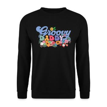 Groovy Daddy Garden Plant Flowers Floral Decor - Unisex Sweatshirt - black - Front - Alina (178cm) & Michal (187cm)