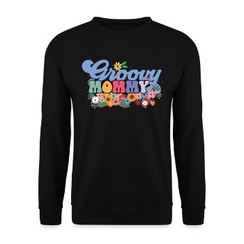 Groovy Mommy Garden Plant Fleurs Décoration Florale - Sweat-shirt Unisexe - noir - Devant - Alina (178cm) & Michal (187cm)