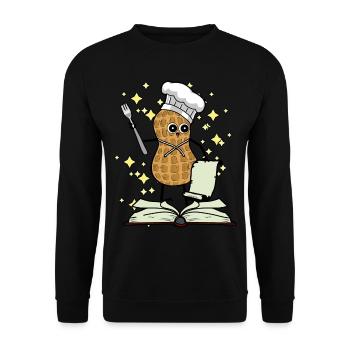 Fantasy Peanut Cook Kids Birthday Gift - Unisex Sweatshirt - black - Front - Alina (178cm) & Michal (187cm)