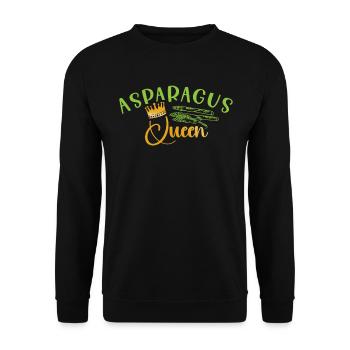 Spargelkönigin Vegetarisches Gemüse Veganer - Unisex Pullover - Schwarz - Vorne - Alina (178cm) & Michal (187cm)