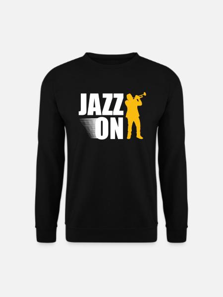 Jazz Auf Trompeter-musiker-musikinstrument - Unisex Pullover - Schwarz
