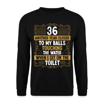 36 ans idée drôle pour hommes sarcasme humour - Sweat-shirt Unisexe - noir - Devant - Alina (178cm) & Michal (187cm)