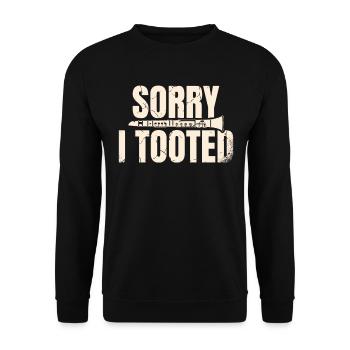 Sorry I Tooted Clarinet Clarinetist Musician - Unisex Sweatshirt - black - Front - Alina (178cm) & Michal (187cm)