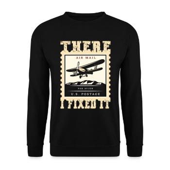 There I fixed it - Unisex Sweatshirt - black - Front - Alina (178cm) & Michal (187cm)
