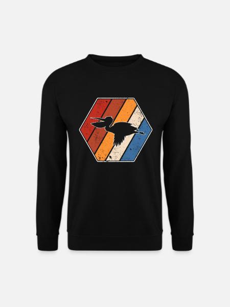 Pelikan Rétro - Sweat-shirt Unisexe - noir