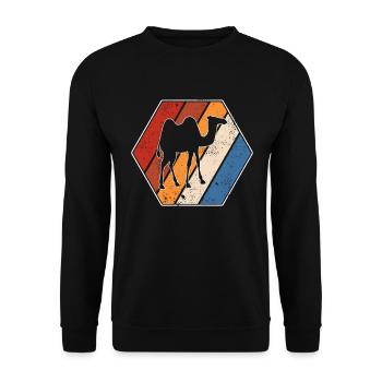 Camel Retro - Unisex Sweatshirt - black - Front - Alina (178cm) & Michal (187cm)