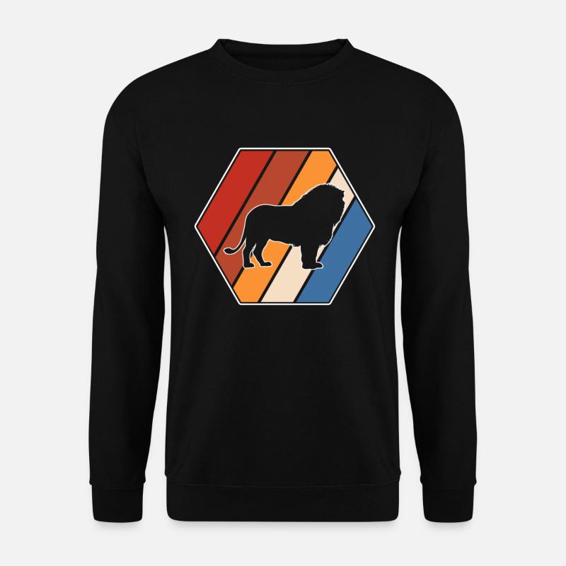 Lion Retro - Unisex Sweatshirt - black