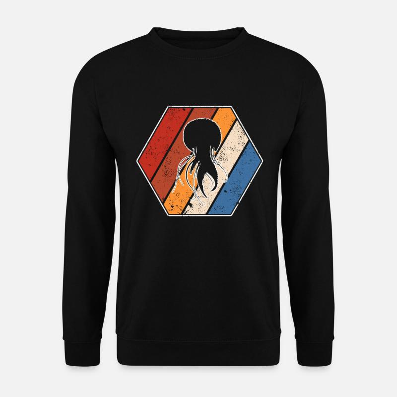 Jellyfish Retro - Unisex Sweatshirt - black