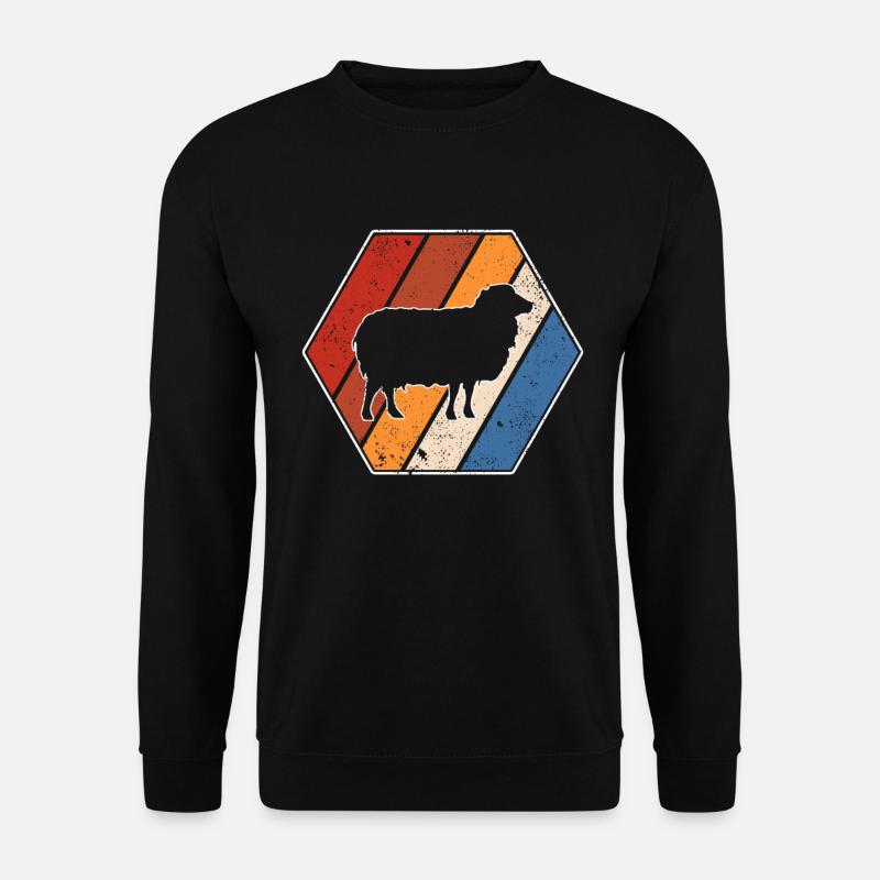 Sheep Retro - Unisex Sweatshirt - black