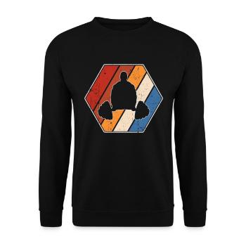 Gym Retro - Unisex Pullover - Schwarz - Vorne - Alina (178cm) & Michal (187cm)