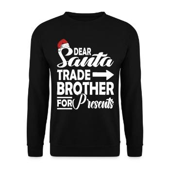 Swap brother for Christmas gifts - Unisex Sweatshirt - black - Front - Alina (178cm) & Michal (187cm)