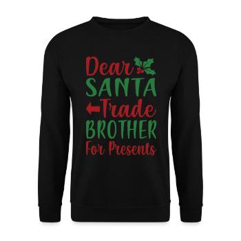 Swap brother for Christmas gifts - Unisex Sweatshirt - black - Front - Alina (178cm) & Michal (187cm)