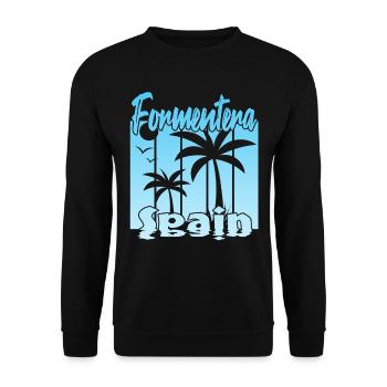 Formentera Spain - Unisex Sweatshirt - black - Front - Alina (178cm) & Michal (187cm)