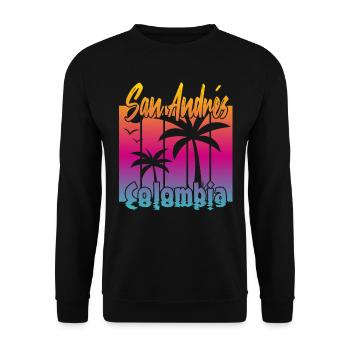 San Andrés Colombia - Unisex Pullover - Schwarz - Vorne - Alina (178cm) & Michal (187cm)