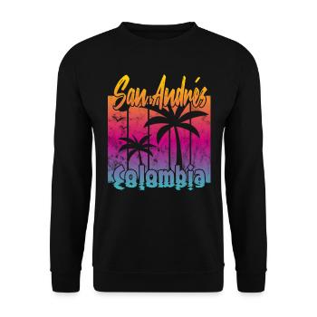 San Andrés Colombia - Unisex Pullover - Schwarz - Vorne - Alina (178cm) & Michal (187cm)